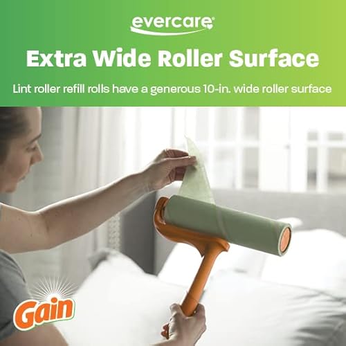 Evercare Pack Of 3 Gain Scented All-Purpose Mega Lint Roller Refill Rolls, 50 Sheets Each #TOP3