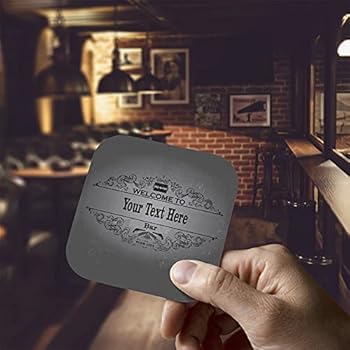 Amazon Com Personalised Beer Mats Pack Of 48 Multi Bulk Buy Absorbent Recyclable Cardboard Drink Mat Coasters 3 74 X 3 74 X 0 04 Inch Square Accessories For Home Bars Pubs Co Card Di052 48