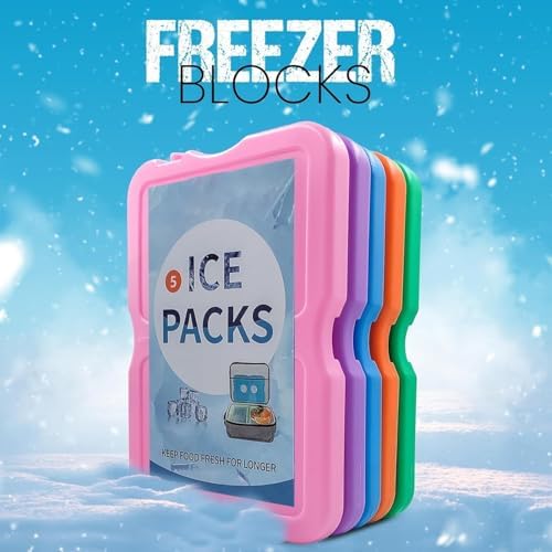 Roe Tenpo Home Freezer Blocks Ice Packs for Lunch Bags and Coolers - Slim, Reusable and BPA-Free Freezer Packs - View 4