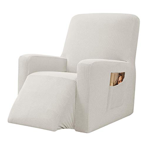 CHUN YI [1 Pieza] Funda elástica para sillón, relax Sillón, Tumbona, Mecedora, RECLINER silla de relax [beige - Sillón reclinable]