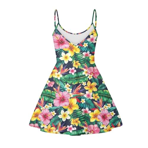 Image of Biyejit Women Casual Loose Dress Strap Long Summer Beach Swing Dress