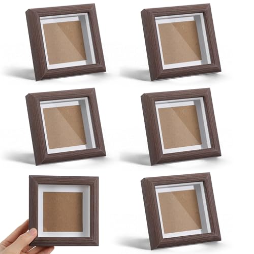 Leooomap 6 Pack Small Shadow Box Frame 4x4, Mini...