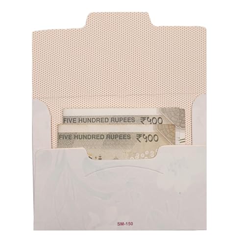 Image of Fonsie cash shagun fancy design envelopes pack of 30 for gifting money on wedding gift, baby shower gift, shagun, family gatherings (Pocket small size, grey broach)