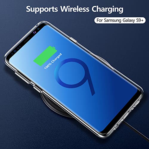 Rayboen For Samsung Galaxy S9 Plus Case (Not For S9 5.8In), Crystal Clear Shockproof Non-Slip Anti-Yellowing Protective Phone Case, Hard Pc Back & Soft Tpu Frame Slim Cover For Galaxy S9+ Plus #TOP6