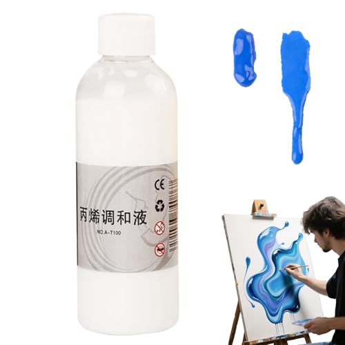 Diluyente para la pintura acrílica - Líquido de dilución profesional para pinturas acrílicas - mejora la fluidez y la mezcla - ideal para artistas, pasatiempos creativos, pintura en lienzo