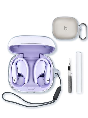 Beats Powerbeats Pro 2 ���C�����XBluetooth�C���z���p�P�[�X - �m�C�Y�L�����Z�����O�ABOVUGAC ������ �\�t�g TPU �ϏՌ��J�o�[ �L�[�`�F�[���A�N���[�j���O�L�b�g�A�X�g���b�v�t�� - �N���A