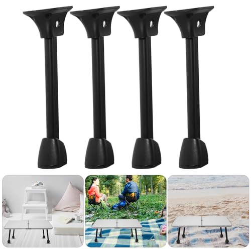 Pieds de table pliables fer noir pour extension bureau et table basse