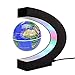 Floating Globe with LED Lights C Shape Magnetic Levitation Floating Globe World Map for Desk Decoration (Blue)