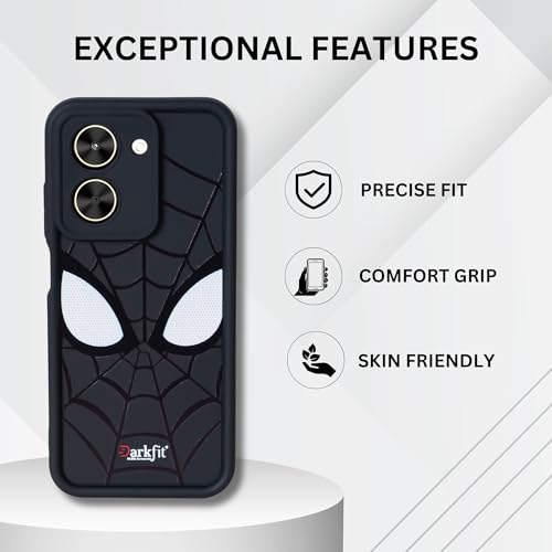 Image of DARKFIT Back Case Cover Compatible for Poco C71 5G | Silicone Case | Camera & Body Protection| Shock Proof | for Poco C71 | Color Black
