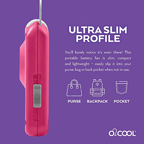 O2COOL Deluxe Necklace Fan Adjustable Lanyard Wearable Fan Pink by O2COOL - Used condition - Image 5