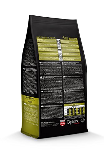 Optimanova Super Premium Huderfutter Adult Mini Digestive - Trockenfutter Kaninchen und Kartoffel - 8kg - Hypoallergen - Ohne Getreide - 40% Frischfleisch - Kleine Hunderassen