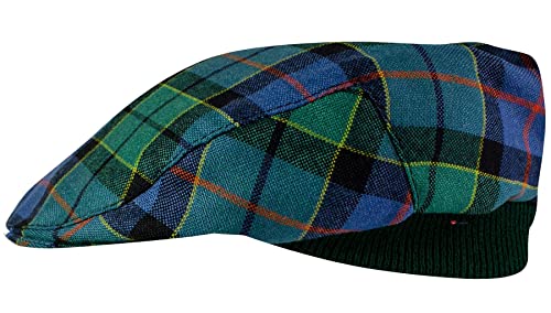 Casquette plate ajustable contre le vent motif tartan écossais