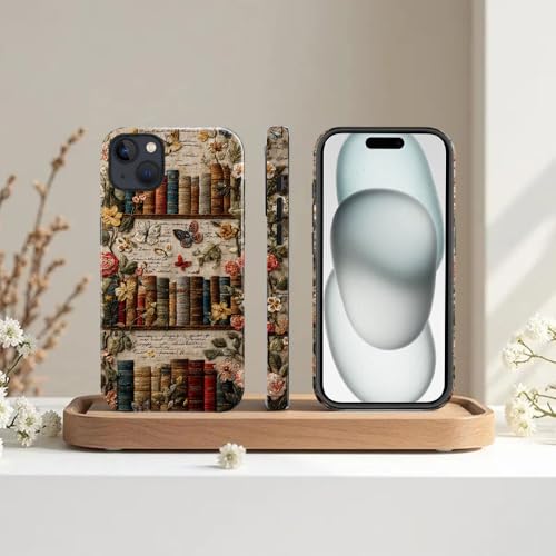 Coque iPhone 15 Plus antichoc intégrale à motif bibliothèque antique - 5