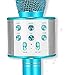 qczoyp Bluetooth Microphone Wireless, 5-in-1 Portable Handheld Karaoke Mic with Adjustable Remix FM Radio, Gifts for Girls Kids Adults All Age