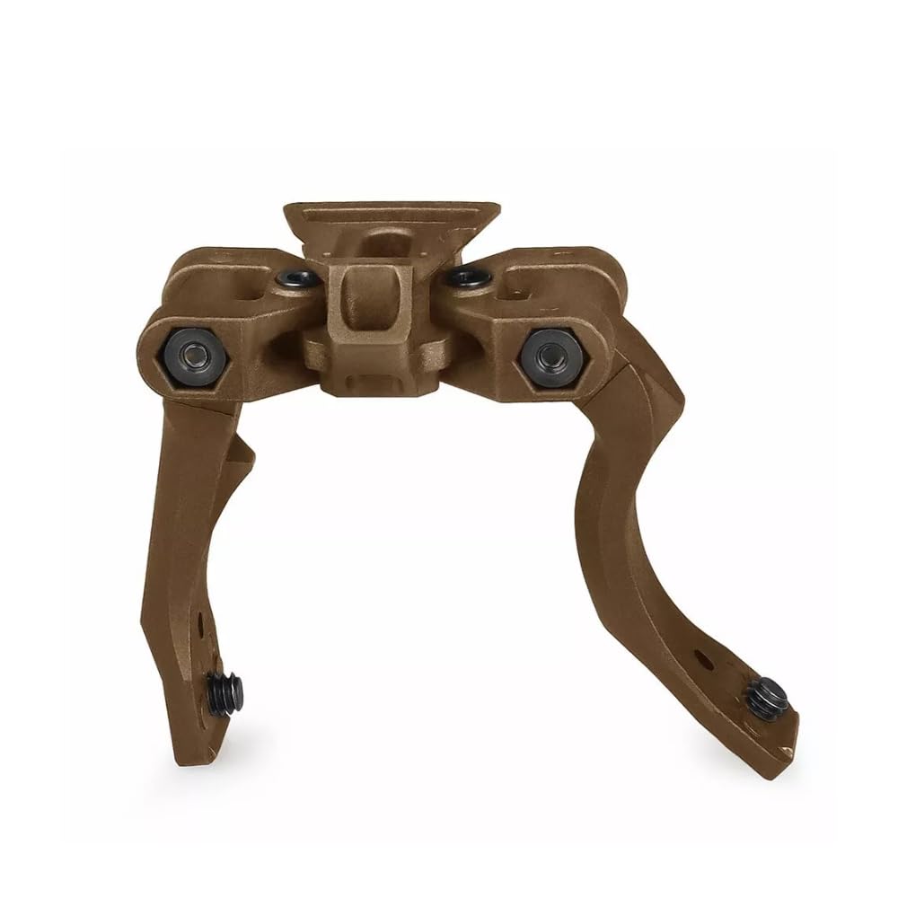 Plactic Dual AN/PVS-14 NVG J Arm Bridge Helmet Mount Holder Binocular Adapter, Tan