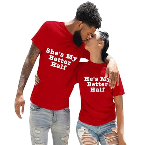 T-shirt pour femme décontracté elle est ma meilleure moitié pour duo fusionnel