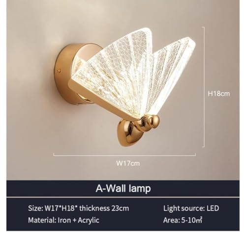 Image of 12 Watt Led Wall Light and Wall scones wall lamp for- Home, Kitchen, Bedside, Bedroom, Living Room, Office, Indoor, Bedside, Mirror Side, Diwali Lighting (Clera Wall Butterfly)