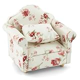 AUEAR, 1:12 Mini Wooden Sofa Arm Chair Furniture for Living Room