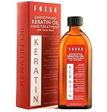 Fossa Smoothing Keratin Oil Hair Treatment with Biotin B7 | Lightweight Keratin Oil Tames Frizz, Adds Shine, Promotes Healthy Hair and Strengthens for All Hair Types | 100ml, 3.4 fl. oz.