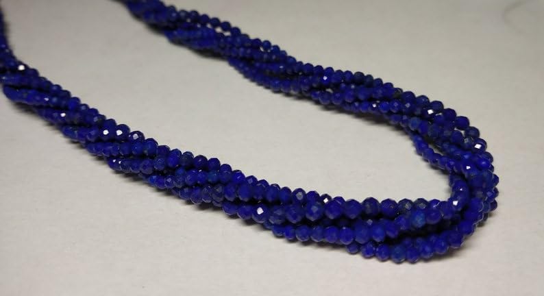 Lapis-lazuli véritable AAA brins de perles 2mm éclat haut de gamme - 4