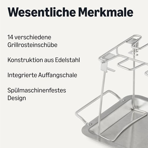 Amazon Basics Halter für Hähnchenkeulen und -Schenkel, Silber, 1 Stück