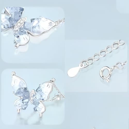 Collier papillon argent décolleté parfait pour mariage et soirée - 6