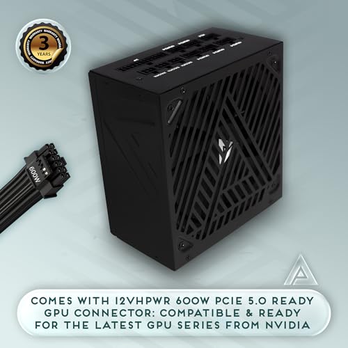 Image of Apevia ATX-SL1000W Soul 1000W Fully Modular Power Supply ATX 3.0 & 3.1 Compatible, PCIe 5.1 12V-2x6 Connector, ATX Active PFC, DC to DC Converter Design, 140mm Silent Fan, RoHS Compliance