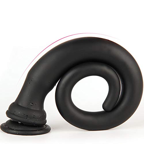 Tsukitoy 超長い アナルプラグ アナル拡張 吸盤付き 太い シリコーン あなるプラグ 初心者から上級 男女兼用 全長35cm 40Cm 50Cm(直入式40cm,ブラック) - 画像1