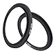 55–62 mm Objektivfilter-Adapterring, 55 mm Objektiv auf 62 mm Filter, Haube, Objektivkonverter und anderes Zubehör (2 Packungen), Fire Rock Luftfahrt-Aluminiumlegierung, 55–62 mm Ring