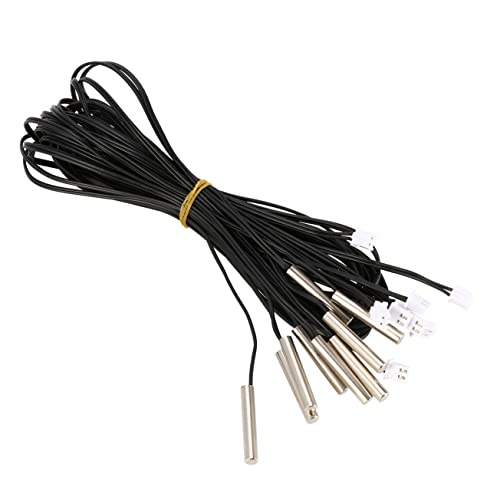 10pcs Temperature Sensor Temperature Probe Thermistor Probe Temp Probe Sensors Code Temp Sensor Refrigerator Accessories Waterproof Probe Wire Transmitter Plastic Tubular