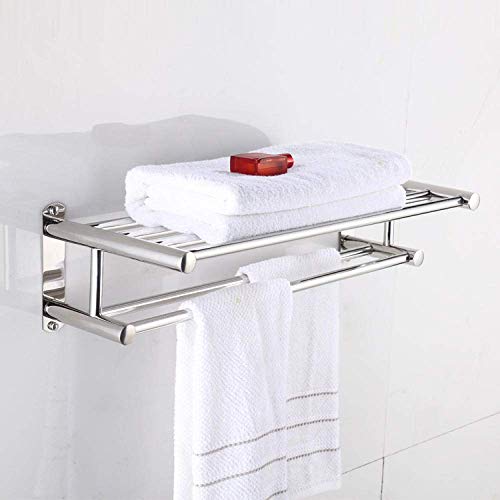 Porte-serviettes double paroi suspendu 40 cm en acier inoxydable antirouille - 5