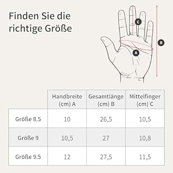 NF NITZSCHE fashion - Leren handschoenen voor heren - smartphone-touch- functie - 100% schapennappaleer, bruin, 8.5
