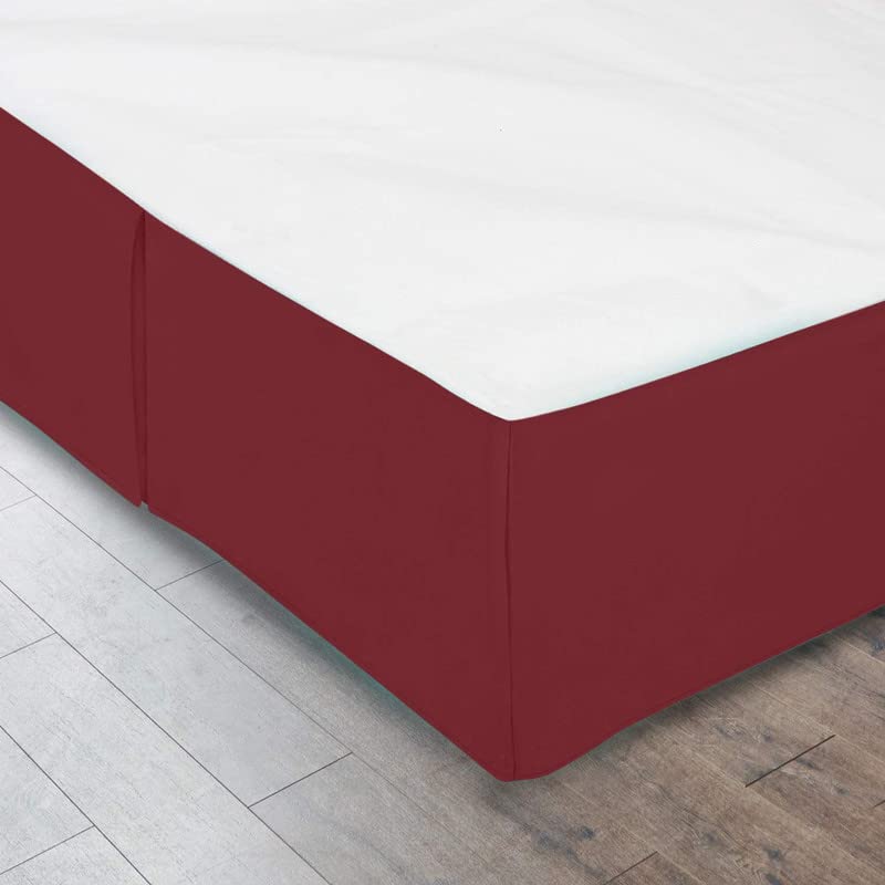 Faldas de la cama de microfibra premium de 35cm de alto colchas plisadas 135x190 8