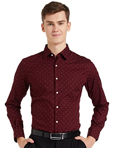 Image of Diverse Men's Cotton Printed Full Sleeve Regular Formal Shirt