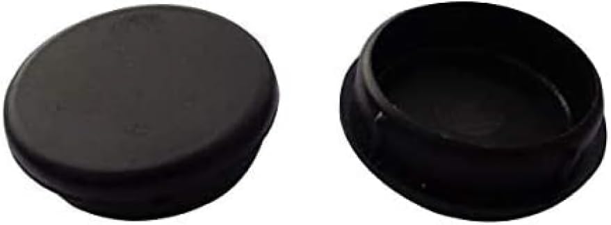 Jejavu Wrought Iron Chair Glides – Fits 1-1/4" Inside Diameter, Plastic Conical Chair Leg Floor Protectors for Outdoor Furniture, Pack of 25, Black