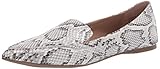 Steve Madden Women's Feather Ballet Flat, Bone Snake, 7.5 M