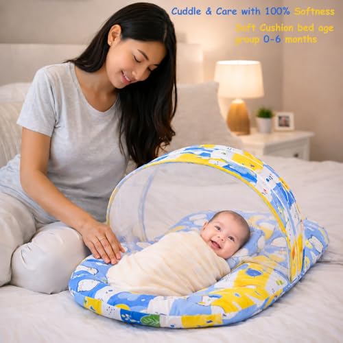 Image of Infantbond Baby All Season Use Hospital Essential Combo for New Born | Gift Pack | Baby Products | Maternity Essentials | Bedding Set (60 Items)(0-6 Months) (Blue Fox 59)(Colours May Vary)