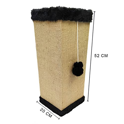 Arranhador para Gatos para Sofá Preto Madeira Sofá Canto Cama Brinquedo Base Interna Parede Protetor