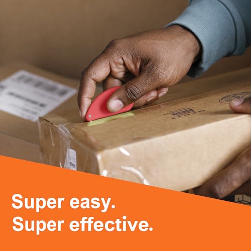 Image of Slice Micro Safety Cutter | Safe Ceramic Box Cutter Lasting 11x Longer than Metal | Keychain Box Opener | 2 Pack | Orange