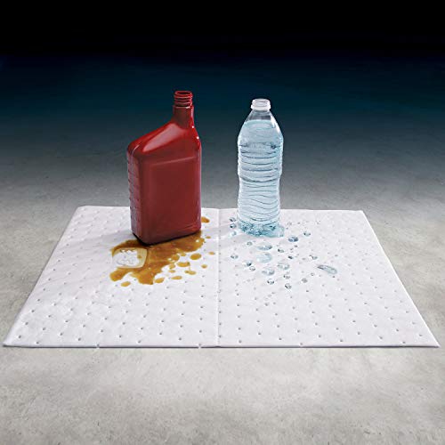 Image of PIG Garage Oil Mat - 1 Roll - 15 inch x 50' Lightweight Mat Roll - Absorbs 3.5 gallons per Roll - PM50436