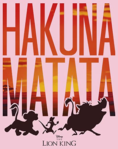 Disney Lion King Sunset Matata Girl's Solid Crew Tee2