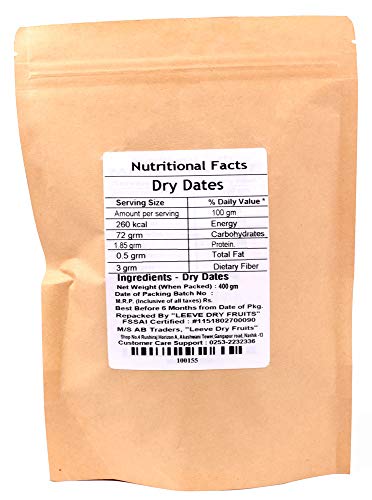 Leeve Brand Dry Fruits Best Fresh Exotic Dried Date Suka Khajur Kharik Yellow Pila Chuara Chuwara 400G