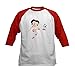 CafePress Betty Boop Soccer Girl Kids Baseball T Shirt Kids Cotton Baseball Jersey, 3/4 Raglan Sleeve Shirt