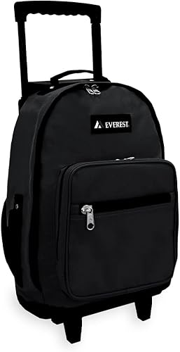 Everest Mochila con ruedas - Estándar, Negro), 1045WH-BK