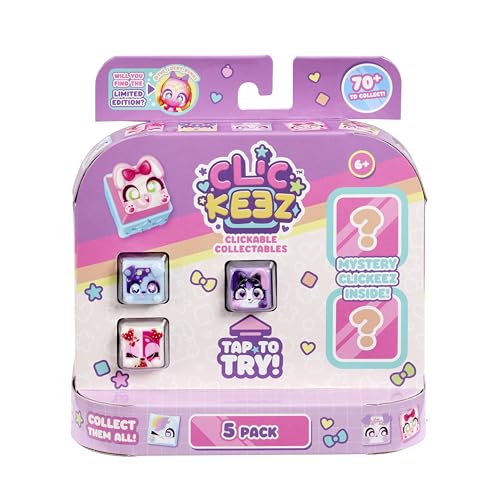 Clickeez: Multipack | Includes 5 Clickable Keyboard Collectibles! | 70 Characters To Find Cute Themes & Rare Surprises | Girls Gifts and Collectables Ages 6+