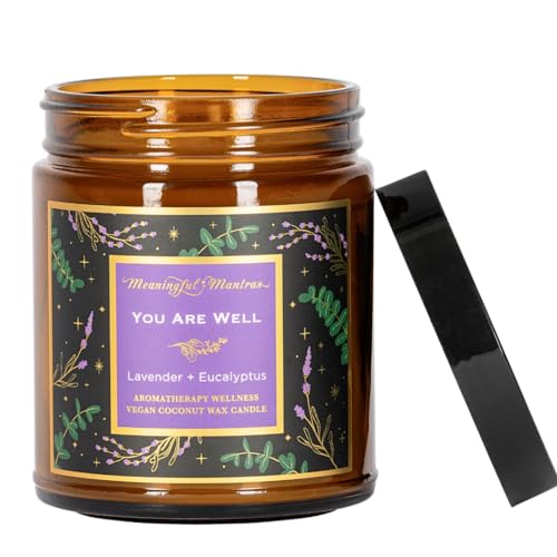 You are Well Lavender & Eucalyptus Non-Toxic 100% Pure Essential Oils & Coconut Wax Vegan Candle