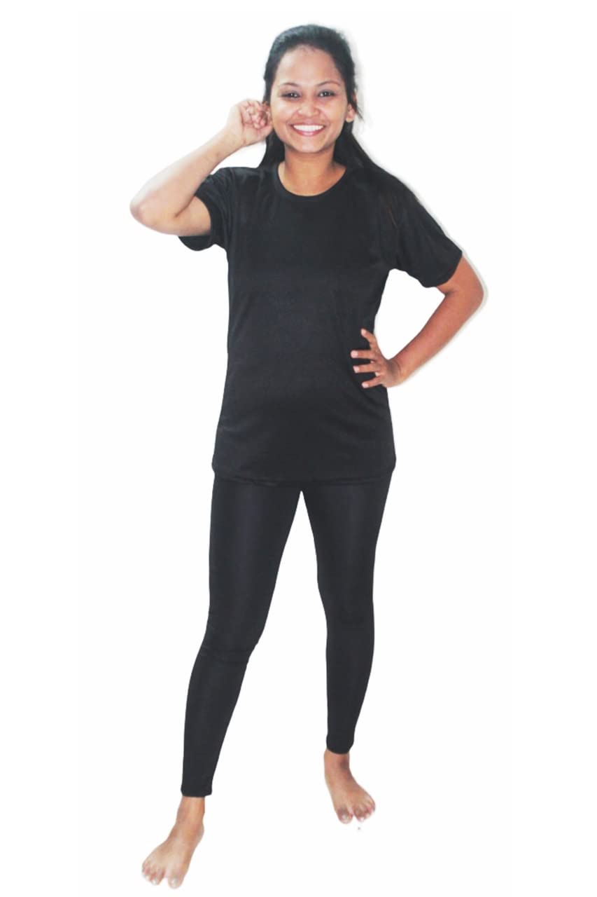 Swimwear Two Piece Women Swim Top with Plain Leggings-image-30