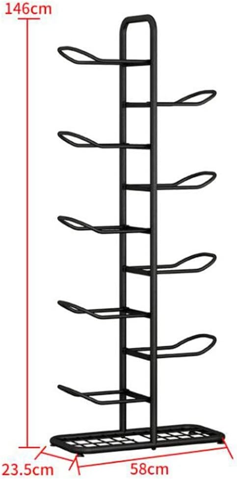 Sports Equipment Storage Rack, Ideal for Garage or Indoor Use - Removable Vertical Display Stand for Volleyball Football Basketball (Color : Gold, Size : 58X23.5X146cm-A)