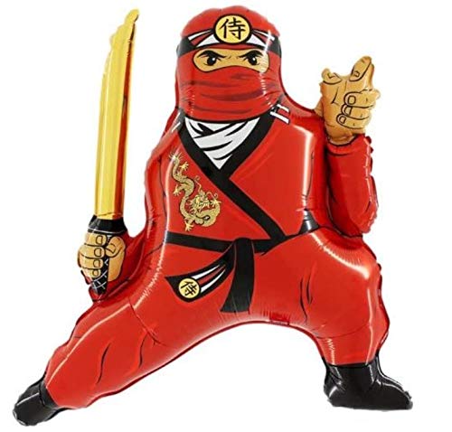 Grabo Balão ninja vermelho, 60 x 70 cm, 1 unidade, rapazes, unissexo, celebração geral