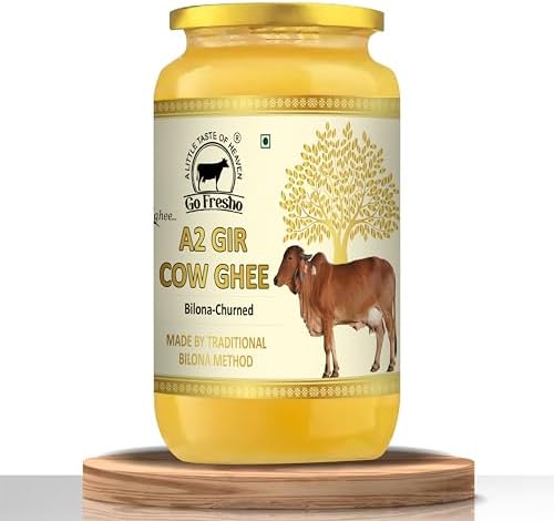 Go Fresho A2 Gir Cow Ghee | Traditional Vedic Bilona Method | Pure & Natural | Authentic Indian Ghee | 100 ml Glass Bottle | Pack of 1